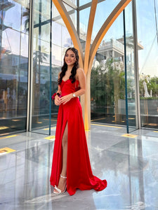 Rouge Silk Dress