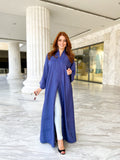 Textured abaya in blue