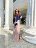 Lace detailed contrast abaya
