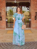 Dress Kaftan which shows the confidence and femininity with an artistic touch.  Complement the maxi length with an inner dress.  organza fabric mix with brocade