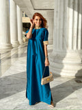 Designed with an embellished-sequin neckline and sleeves, having an A-line silhouette. Comes with separate belt. 