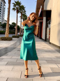 Slip Dress In Turquoise